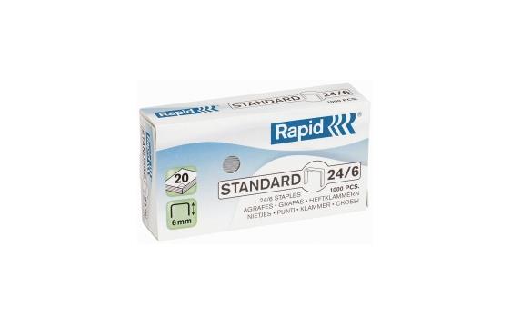 771247  24855600 Heftestift RAPID Standard 24/6 (1000) Standard stifter til stiftemaskin